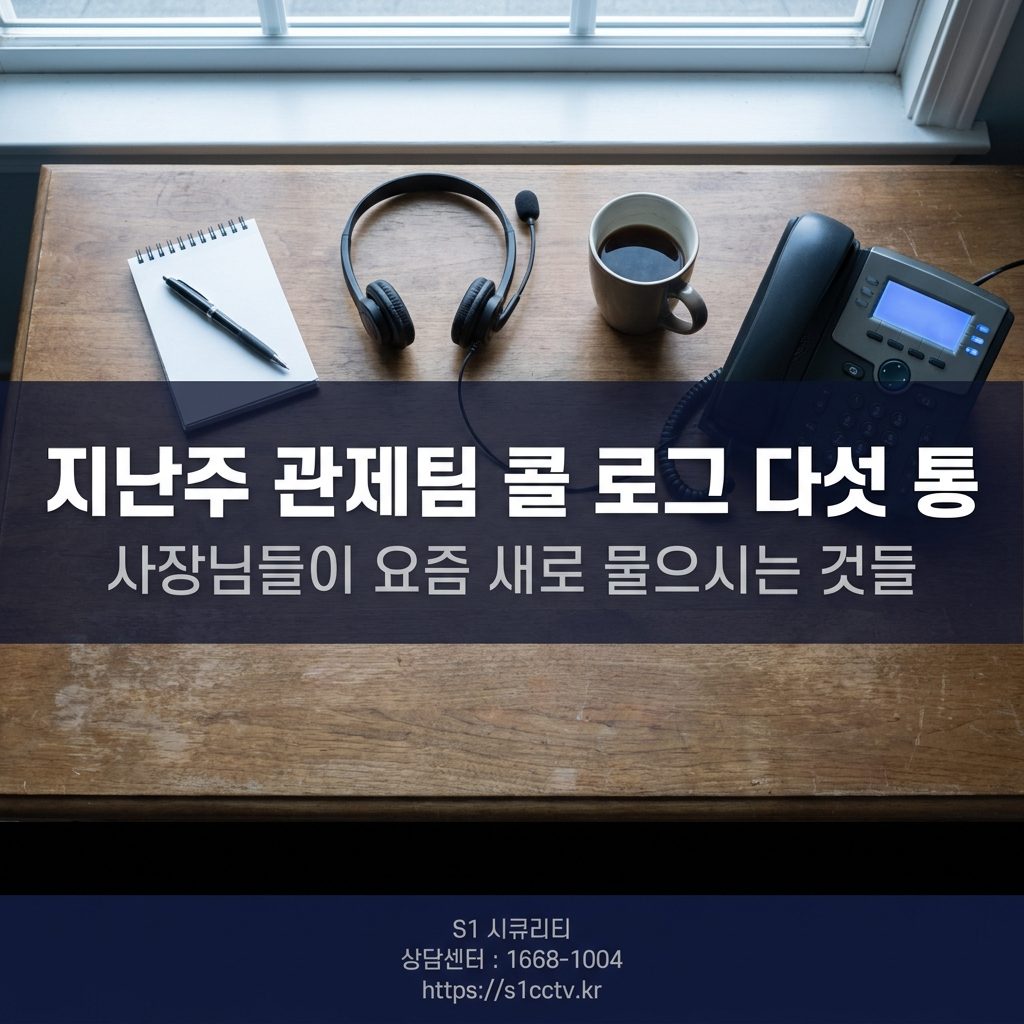 지난주 관제팀 콜 로그 다섯 통 안내 이미지