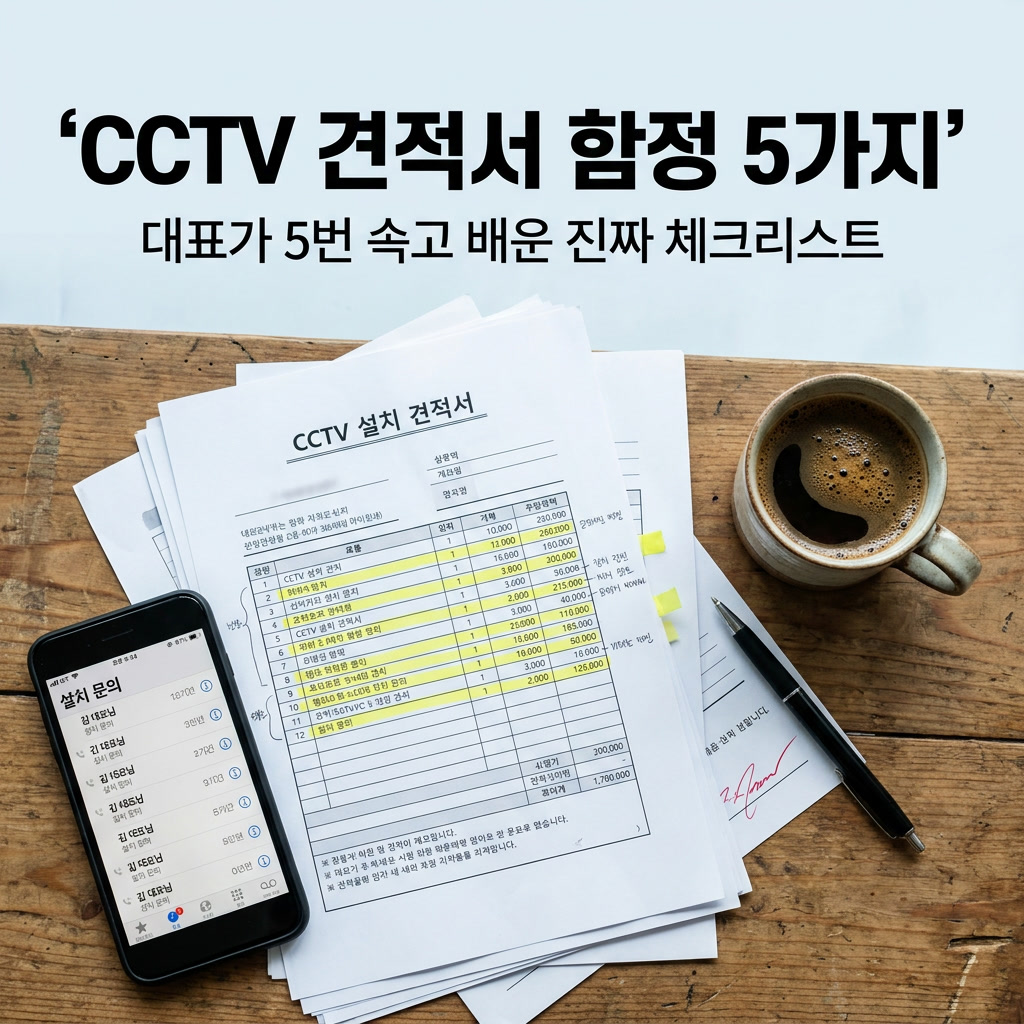 CCTV 견적서 함정 5가지 안내 이미지