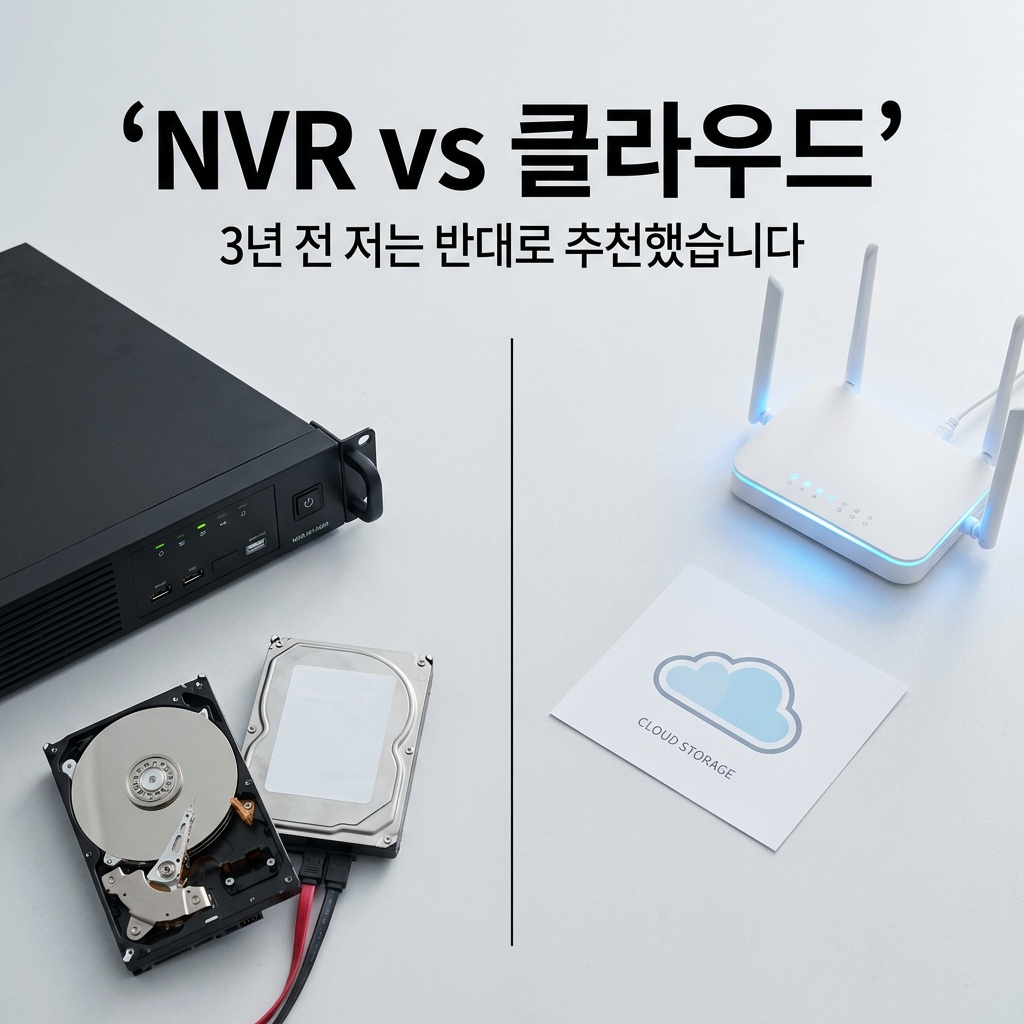NVR vs 클라우드 저장 비교 안내 이미지