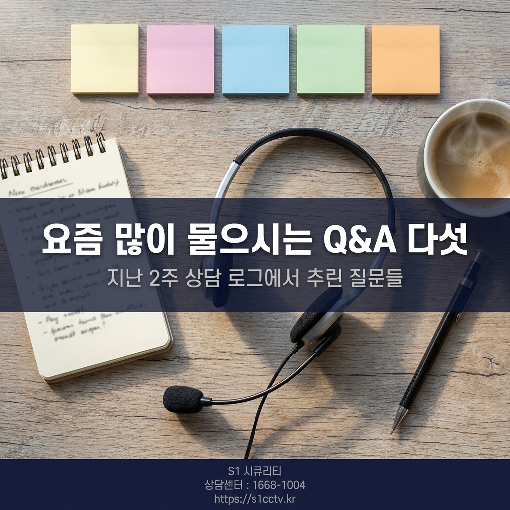 요즘 많이 물으시는 Q&A 다섯 안내 이미지